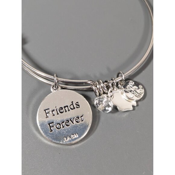 Love This Life Forever Friends Abalone Shell Heart Charm Bracelet Stacking 7.5" - Picture 4 of 6